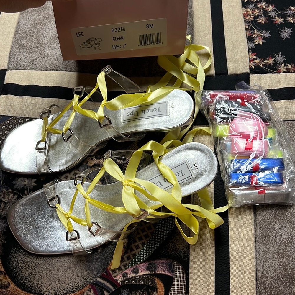 Touchups Clear Heels (Lee style) Size 8M - (12 different interchangeable colors)